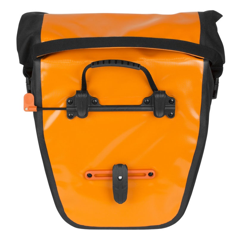 Ibera Panniers Bike Bags 30L (Pair) - Waterproof & with Quick Release/Clip-On System - Bike Saddle Bags For Rear Rack with Rain Cover & 19.8 lbs Capacity - Saddle Bag Bicycle Fits Most Racks (Orange) - Image 4